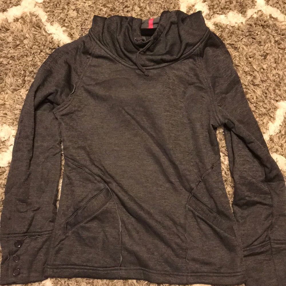 Gray cowl neck sweatshirt